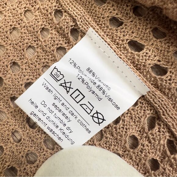 Hanna Nikole Plus Size 20W Hollowed-Out Cardigan Long Sleeve Open Front Knitwear - Picture 10 of 10